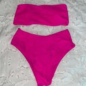 hot pink bikini set